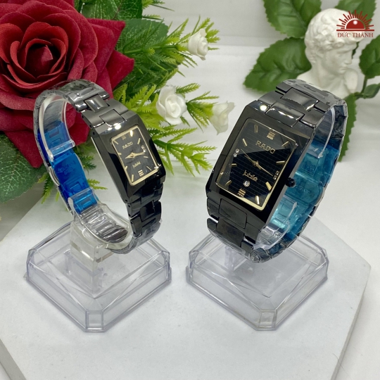 Đồng Hồ Cặp Đá Đúc Rado 6839G/L Đen
