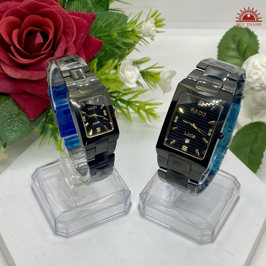 Đồng Hồ Cặp Đá Đúc Rado 6839G/L Đen