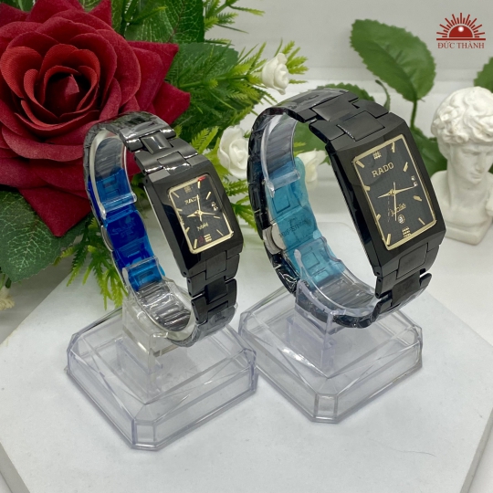 Đồng Hồ Cặp Đá Đúc Rado 6839G/L Đen