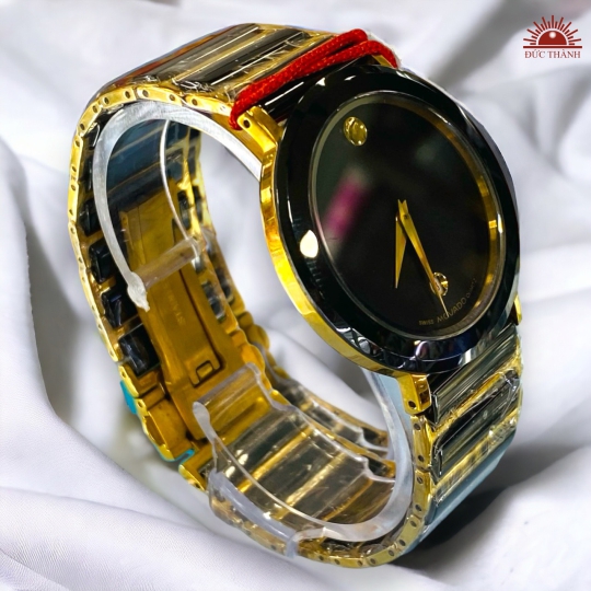 Đồng Hồ Đá Đúc Movado M621 - Đen Vàng