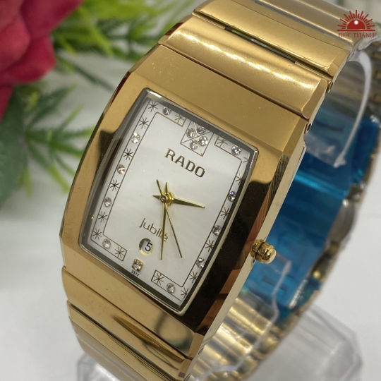 Đồng Hồ Nam Đá Đúc Rado JH6057GHM Vàng mặt trắng 