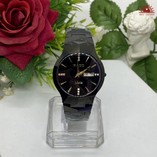 Đồng Hồ Nam Đá Đúc Rado JH6604GHM - Full Đen