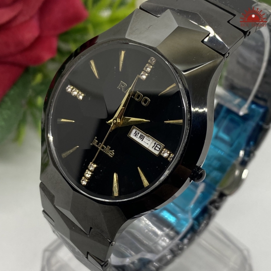 Đồng Hồ Nam Đá Đúc Rado JH6604GHM - Full Đen