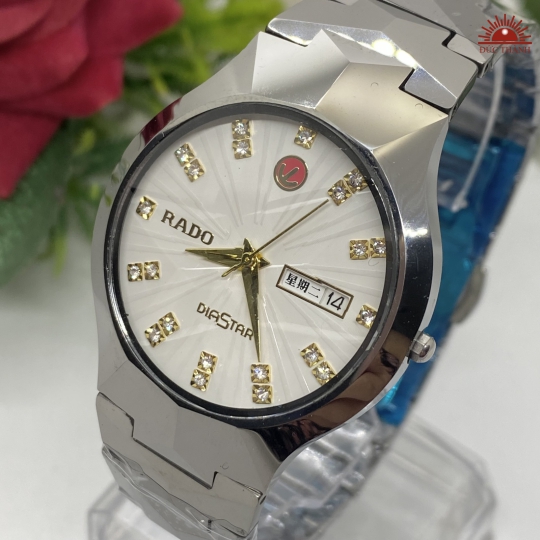 Đồng Hồ Nam Đá Đúc Rado JH6604GHM Full Trắng