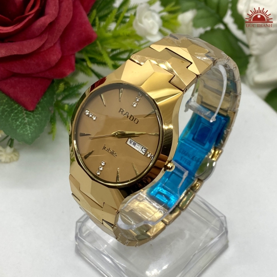 Đồng Hồ Nam Đá Đúc Rado JH6604GHM - Full Vàng Đồng