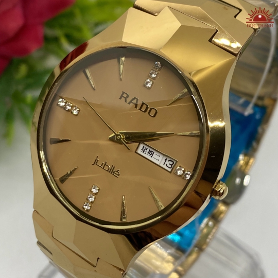 Đồng Hồ Nam Đá Đúc Rado JH6604GHM - Full Vàng Đồng