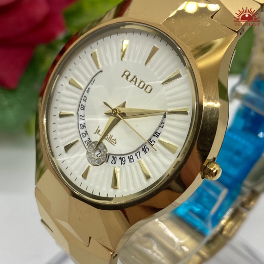Đồng Hồ Nam Đá Đúc Rado JH6604GHM Trắng lịch lưỡi liềm 