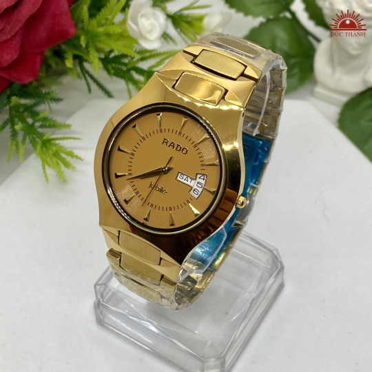 Đồng Hồ Nam Đá Đúc Rado JL6053GHM Full Vàng Đồng
