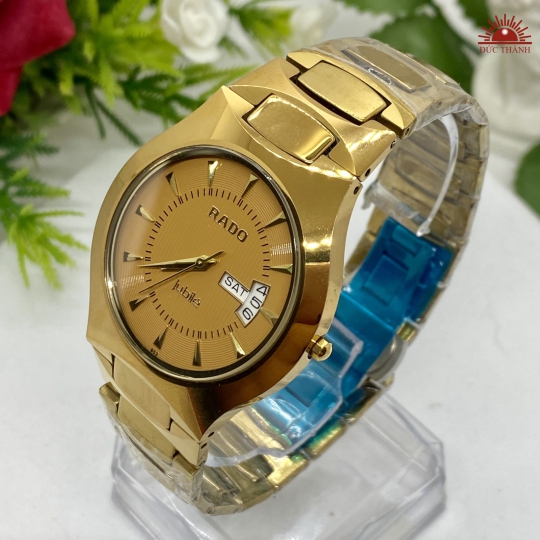 Đồng Hồ Nam Đá Đúc Rado JL6053GHM Full Vàng Đồng