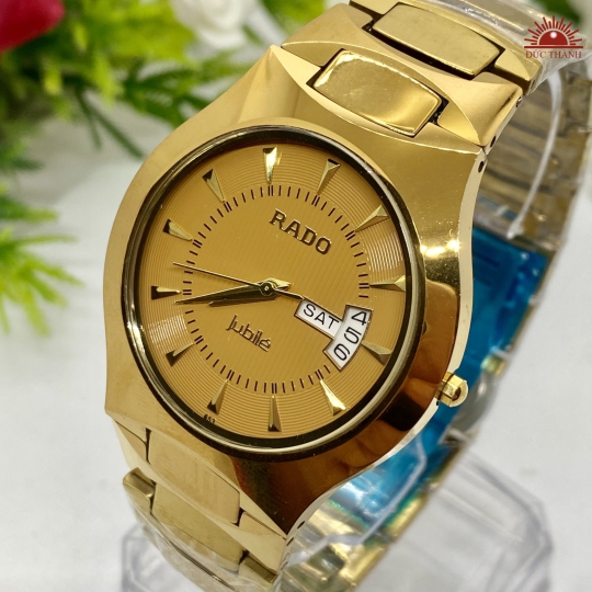 Đồng Hồ Nam Đá Đúc Rado JL6053GHM Full Vàng Đồng