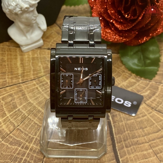 Đồng Hồ Nam NEOS  - 50557- Đen 6 kim