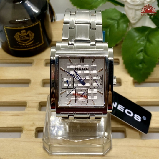 Đồng Hồ Nam NEOS - 50557 - Trắng Mặt Xám