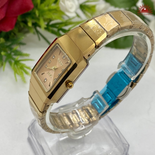 Đồng Hồ Nữ Đá Đúc Rado JH6604GHM Full Vàng Đồng