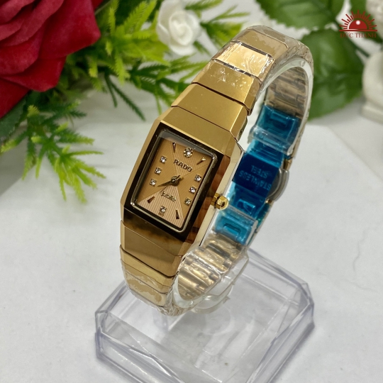 Đồng Hồ Nữ Đá Đúc Rado JH6604GHM Full Vàng Đồng