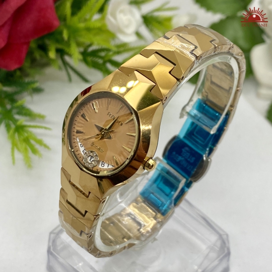 Đồng Hồ Nữ Đá Đúc Rado JH6604LHM Full Vàng Lịch