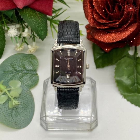 Đồng Hồ Nữ Longines 803L Mặt Đen Niềng Trắng