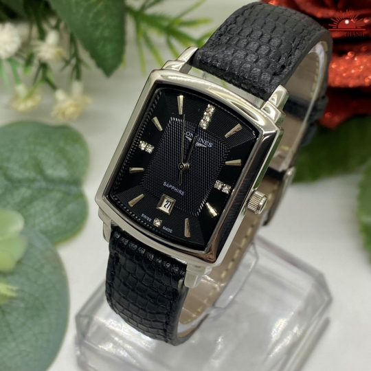 Đồng Hồ Nữ Longines 803L Mặt Đen Niềng Trắng