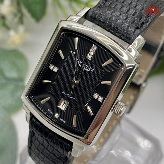 Đồng Hồ Nữ Longines 803L Mặt Đen Niềng Trắng
