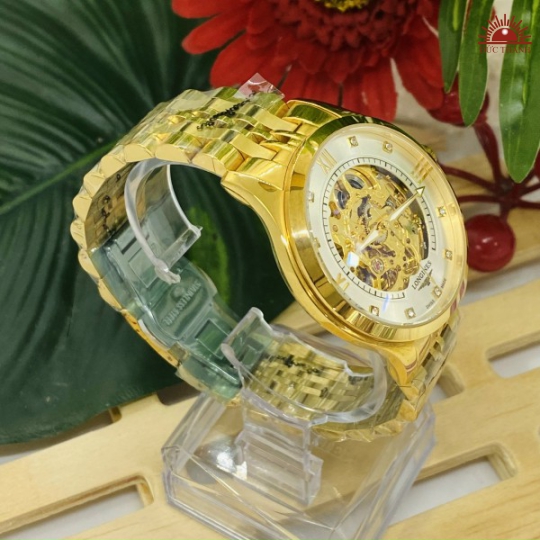 Đồng hồ tự động Longines - Vàng Gold - Lộ cơ