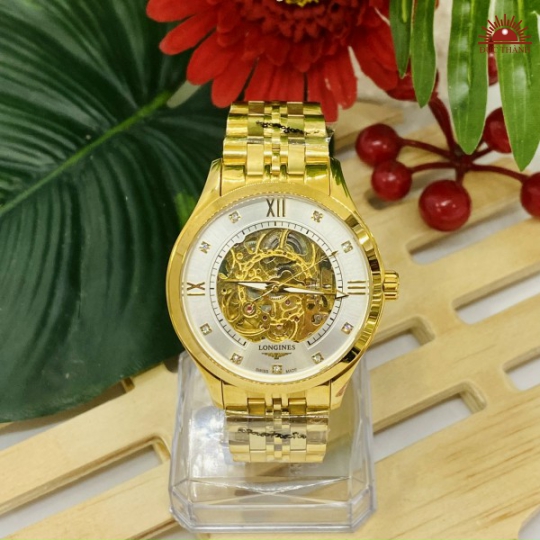 Đồng hồ tự động Longines - Vàng Gold - Lộ cơ