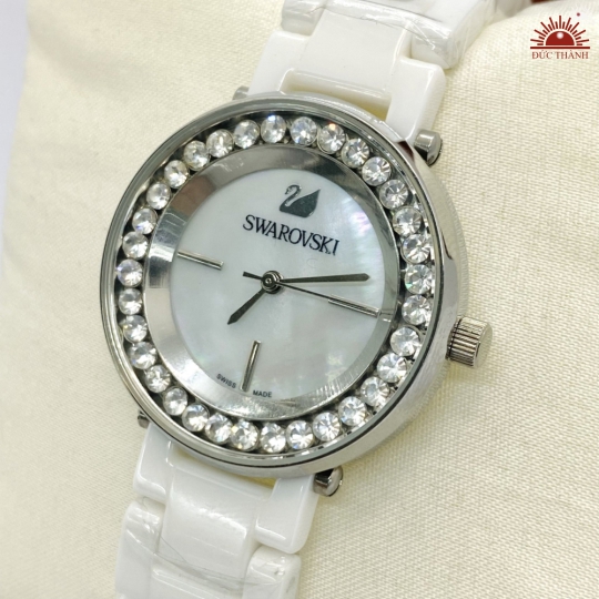 Đồng Hồ Đá Đúc Swarovski - 8013 - Ánh Ngọc Trai