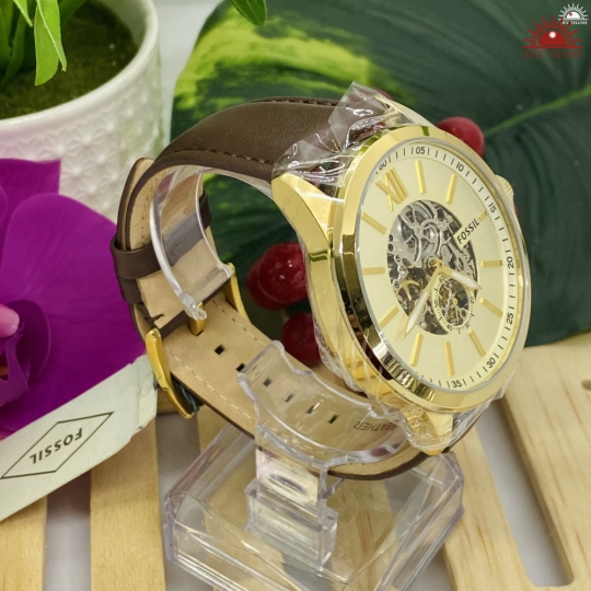 Đồng Hồ Nam Tự Động FOSSIL 117701 - Trắng Vàng