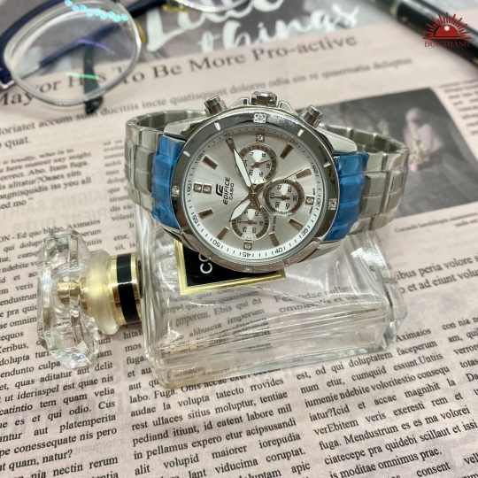 Đồng hồ Nam Casio Edifice 5119 - 6 kim - Full Trắng