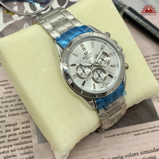 Đồng hồ Nam Casio Edifice 5119 - 6 kim - Full Trắng