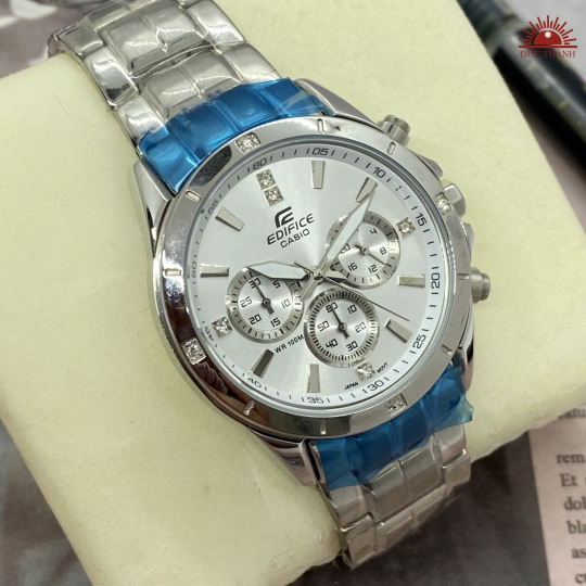 Đồng hồ Nam Casio Edifice 5119 - 6 kim - Full Trắng