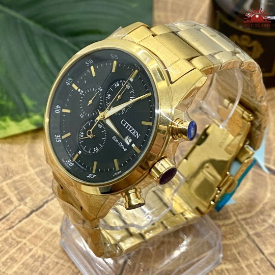 Đồng hồ Nam Citizen Eco-Drive B612 - Vàng Đen