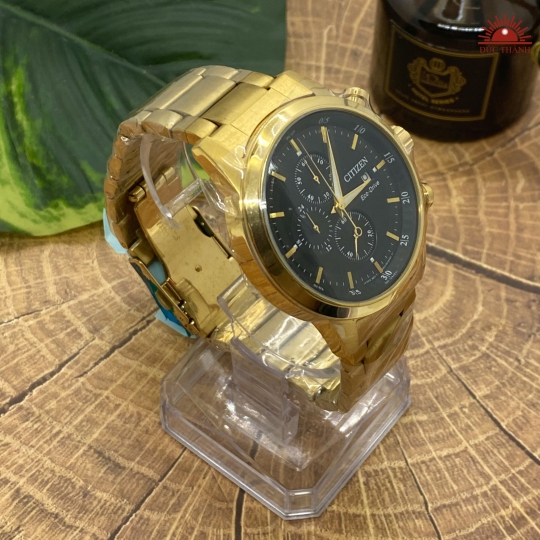 Đồng hồ Nam Citizen Eco-Drive B612 - Vàng Đen