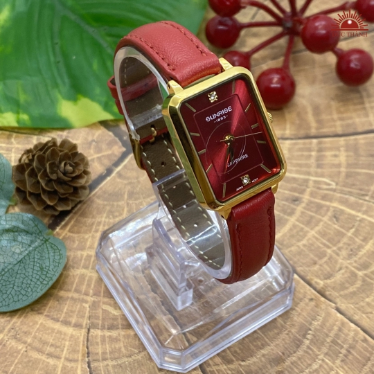 Đồng hồ Sunrise 9952PA - Đỏ Viền Vàng
