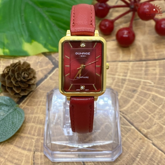 Đồng hồ Sunrise 9952PA - Đỏ Viền Vàng