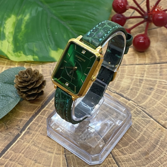 Đồng Hồ Sunrise 9952PA - Xanh Lá Viền Vàng