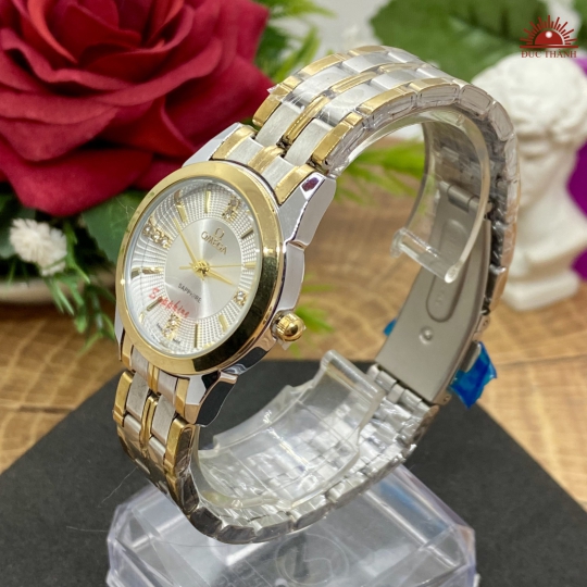 Đồng Hồ Nữ Omega - Vỏ Xi Dây Inox 6022L - Đờ Mi