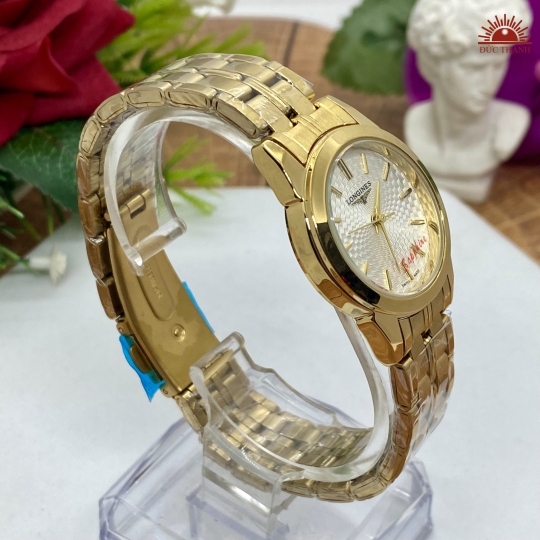Đồng Hồ Nữ Longines Vỏ Xi Dây Inox - Vàng Trắng