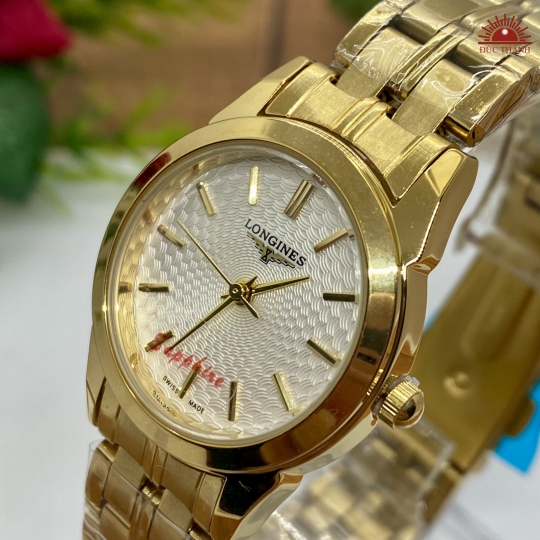 Đồng Hồ Nữ Longines Vỏ Xi Dây Inox - Vàng Trắng