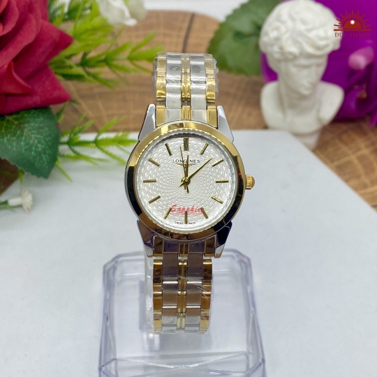 Đồng Hồ Nữ Longines Vỏ Xi Dây Inox - Đờ Mi 