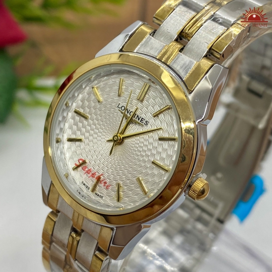 Đồng Hồ Nữ Longines Vỏ Xi Dây Inox - Đờ Mi 