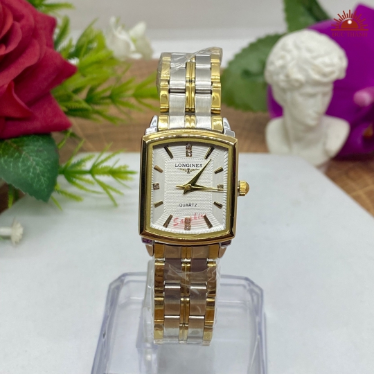 Đồng Hồ Longines Vuông Vỏ Xi Dây Inox - Đờ Mi