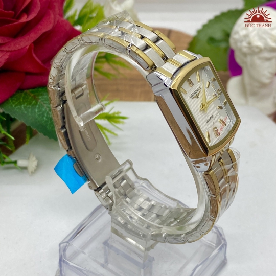 Đồng Hồ Longines Vuông Vỏ Xi Dây Inox - Đờ Mi