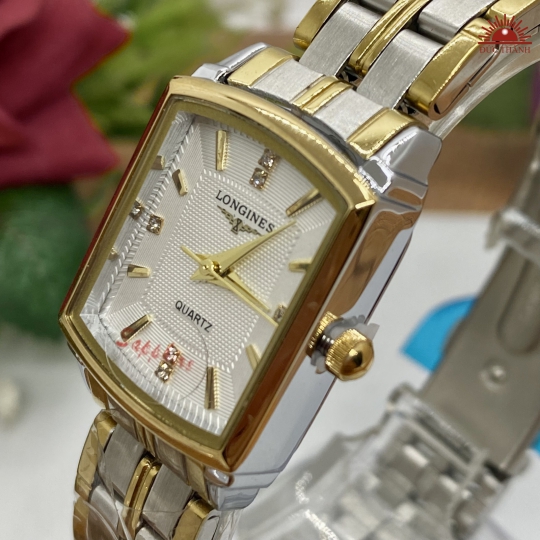 Đồng Hồ Longines Vuông Vỏ Xi Dây Inox - Đờ Mi