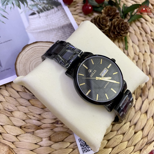 Đồng Hồ nam Aolix 9189M - 2 Lịch - Đen
