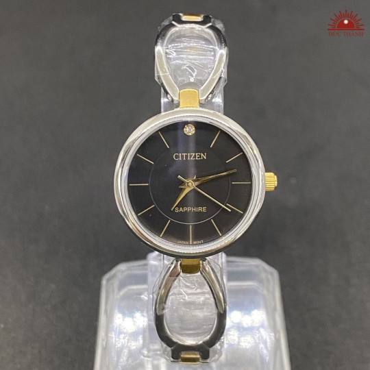 Đồng Hồ Nữ Citizen GN4WS - Lắc Tay - Mặt Đen