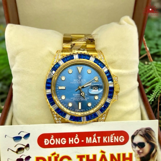 Đồng Hồ Nam Rolex - Oyster Perpetual - Xanh Vàng