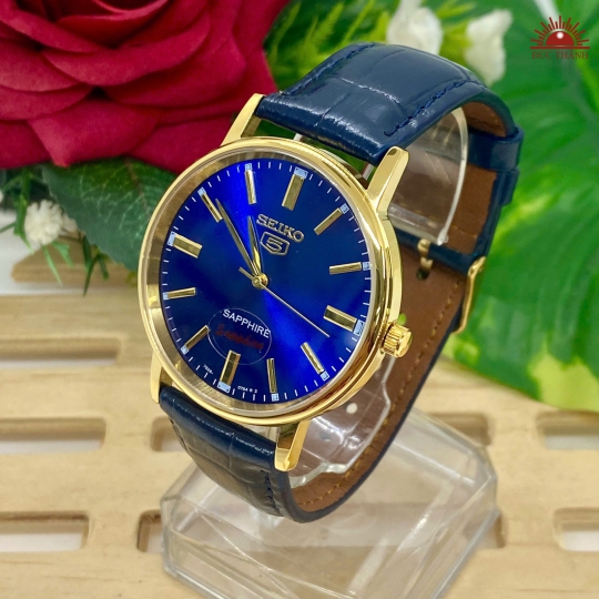 Đồng hồ Nam Seiko 796 - Vỏ Vàng Mặt Xanh