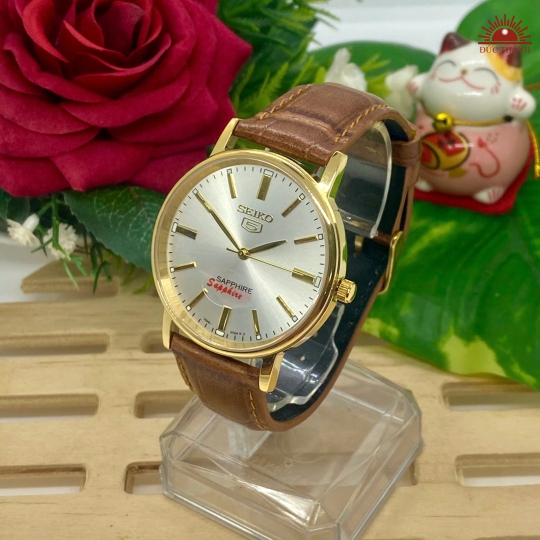 Đồng hồ Nam Seiko 796 - Vỏ Vàng Mặt Trắng