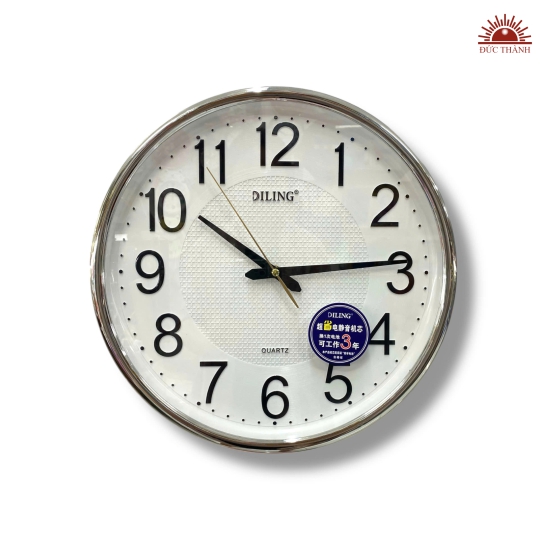 Đồng Hồ Treo Tường Diling 38 cm - T608D-12 Trắng