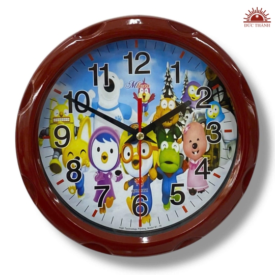 Đồng Hồ Treo Tường Mbora 22 cm - Viền nâu