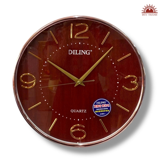 Đồng Hồ Treo Tường Diling 37 cm - 3511-5 - Đỏ Số Nổi